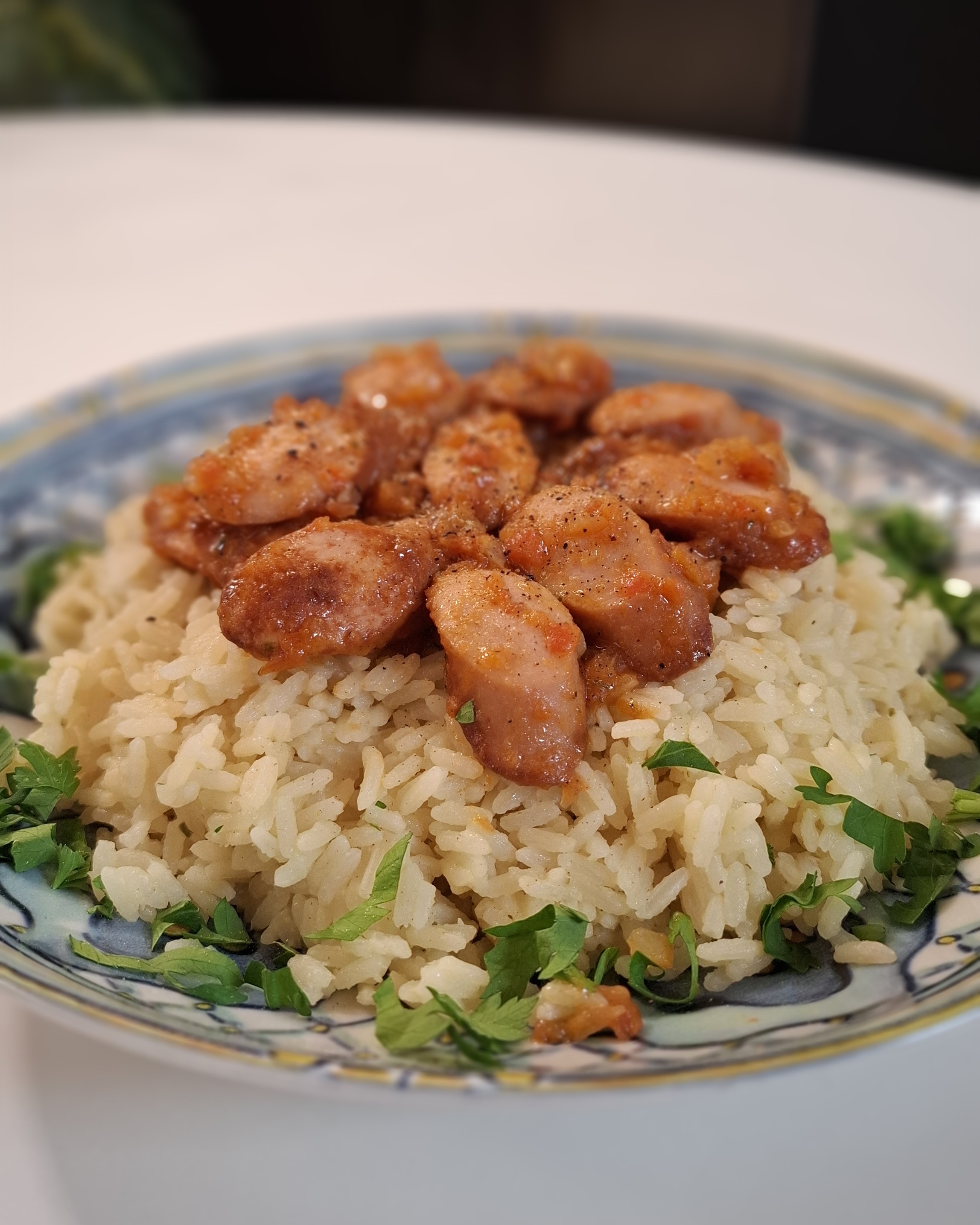 Sausages with Sarza (Red Sauce) - Recipe